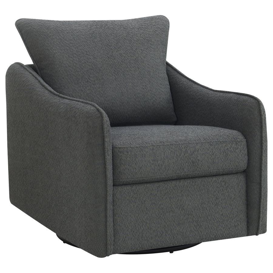 

    
Contemporary Charcoal Wood Swivel Glider Chair Coaster Madia 903393-C
