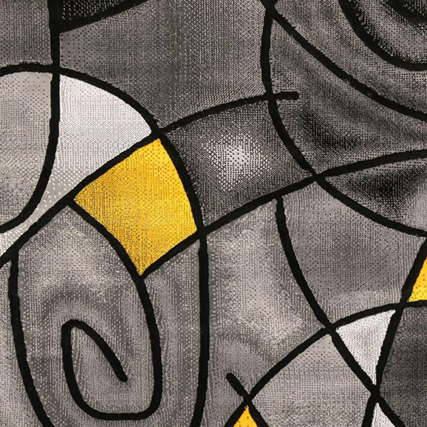 

    
Contemporary Charcoal Yellow Polyester 7'8" x 10' Area Rug Furniture of America RG5188-M Sivas
