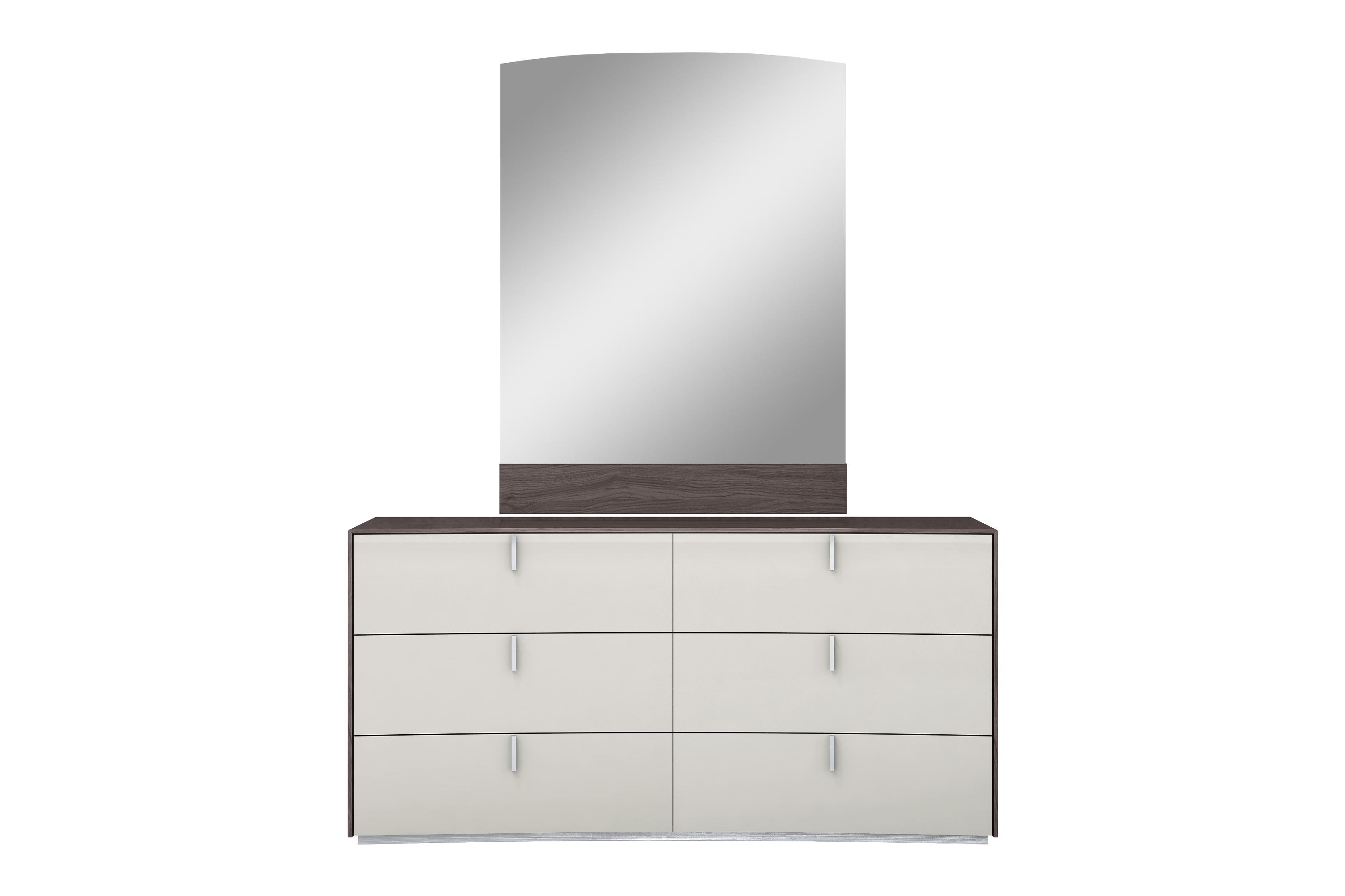 

    
Contemporary Chestnut Finish Solid Wood Dresser w/Mirror DR1754-GRY/LGRY Berlin
