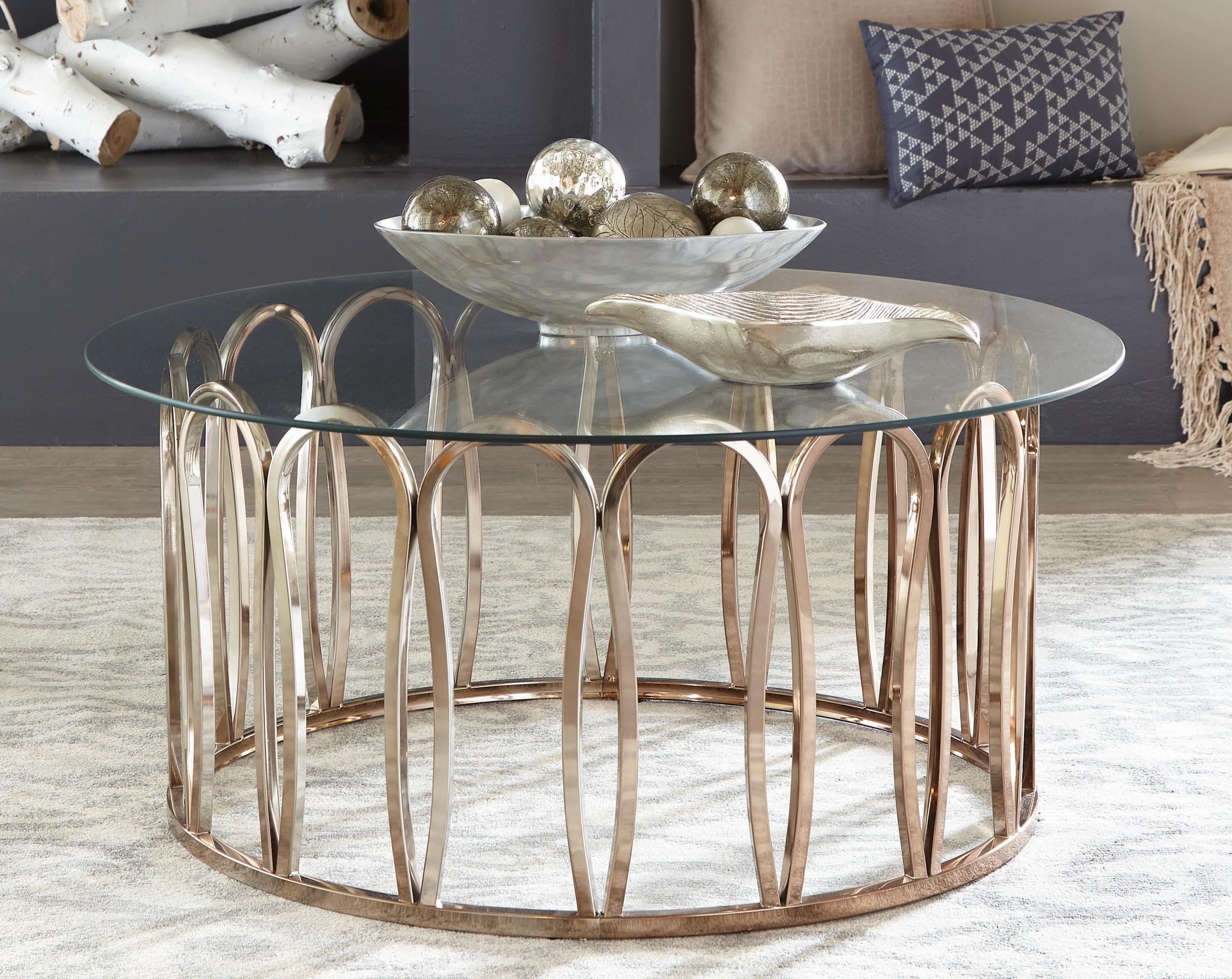 

    
Contemporary Chocolate Chrome Metal & Tempered Glass Coffee Table Coaster 708058

