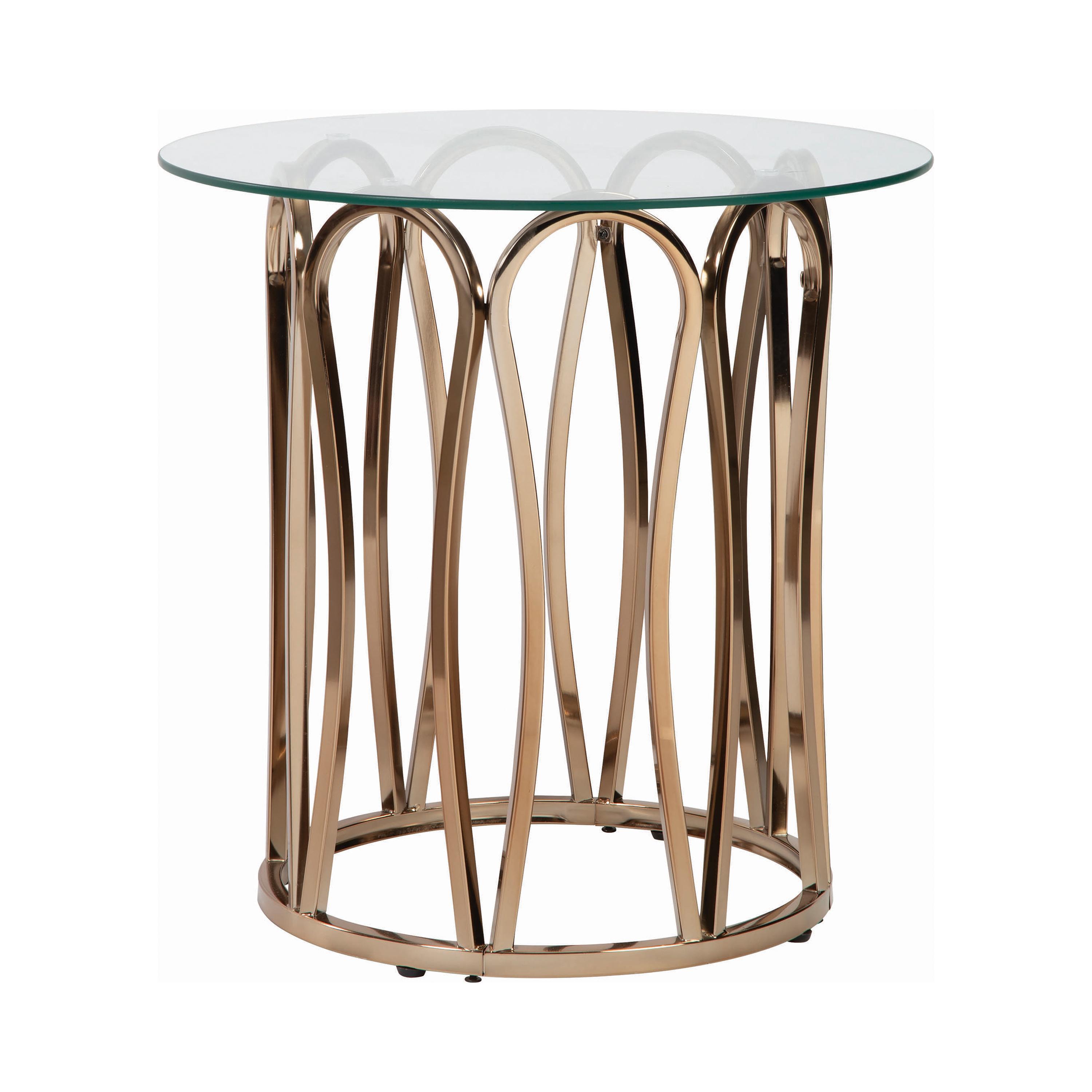 

    
Contemporary Chocolate Chrome Metal & Tempered Glass End Table Coaster 708057
