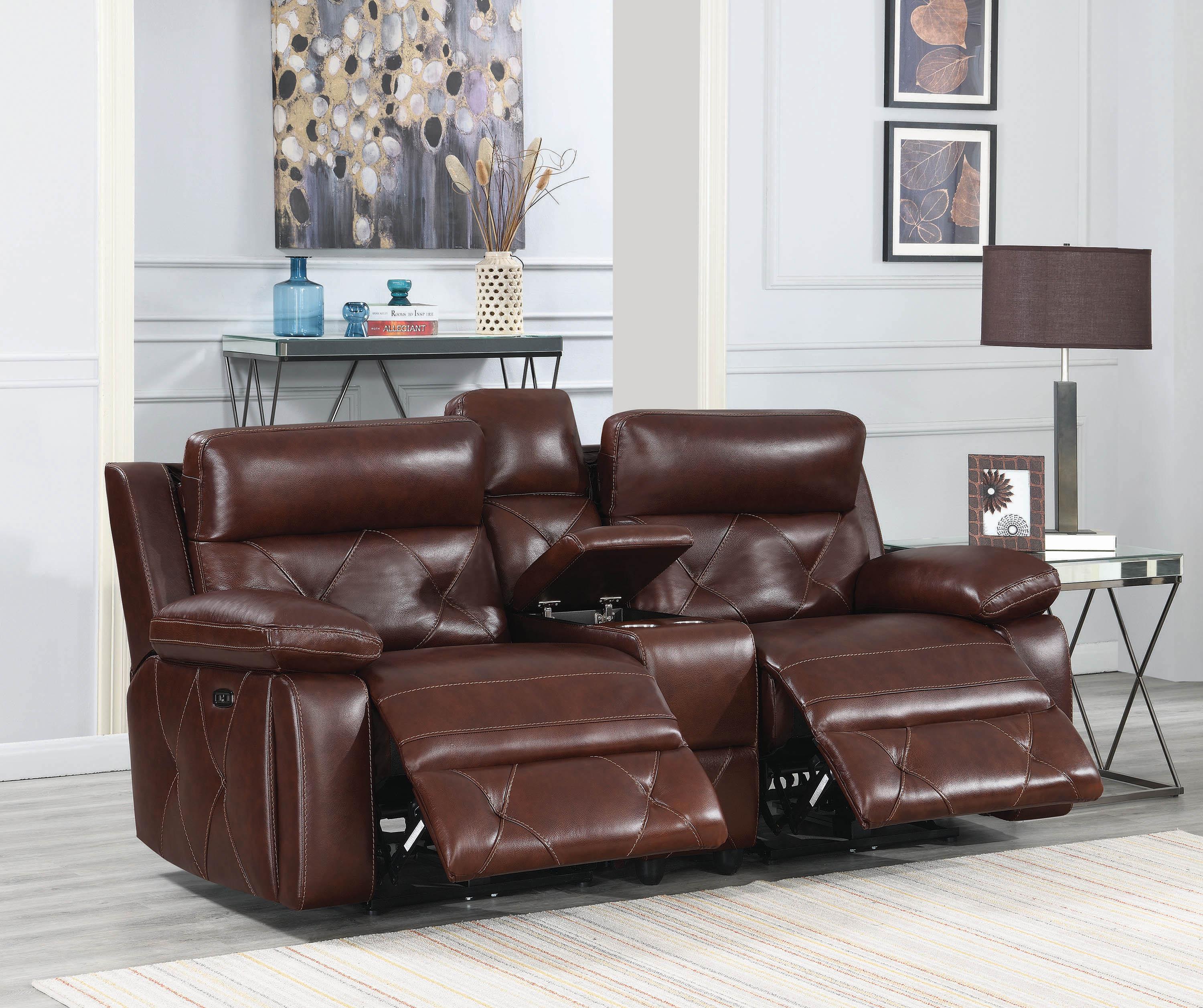 

    
Coaster 603442PP Chester Power Reclining Loveseat Chocolate 603442PP

