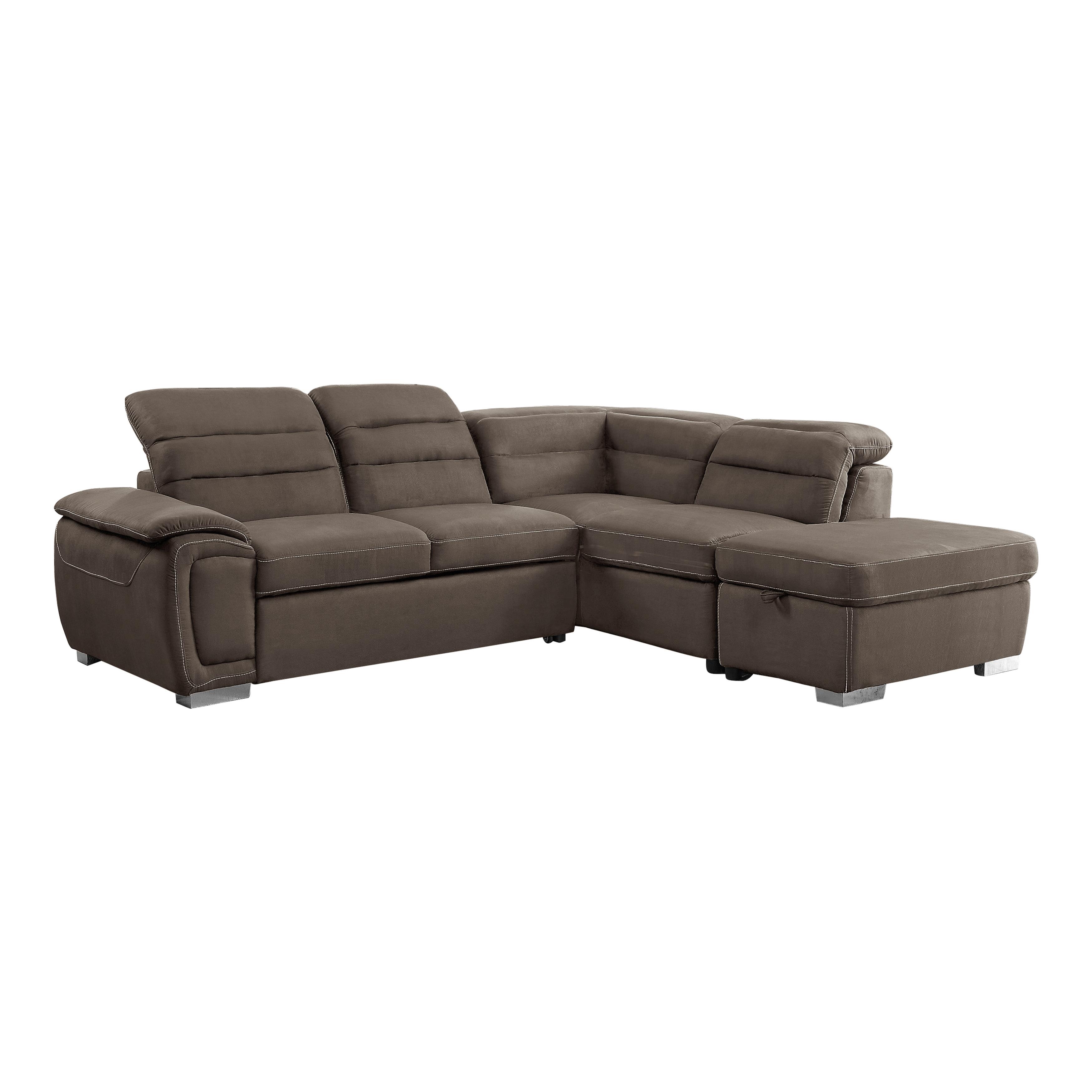 Contemporary Sectional 8277CH* Platina 8277CH* in Chocolate Microfiber