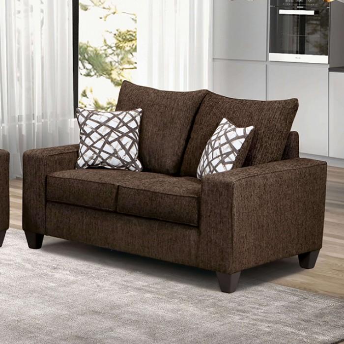 

    
Contemporary Chocolate Solid Wood Loveseat Furniture of America West Acton SM7330-LV-L

