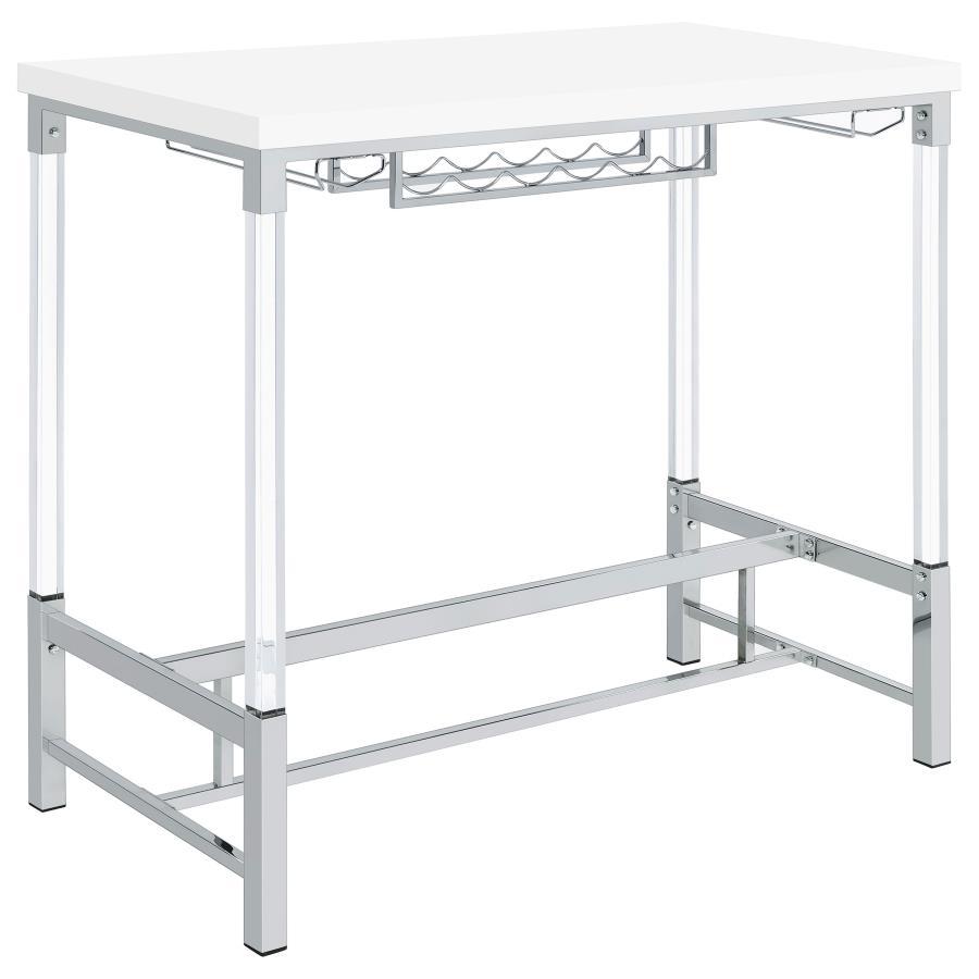 Contemporary, Modern Bar Table Norcrest Height Bar Table 182101-T 182101-T in Chrome 