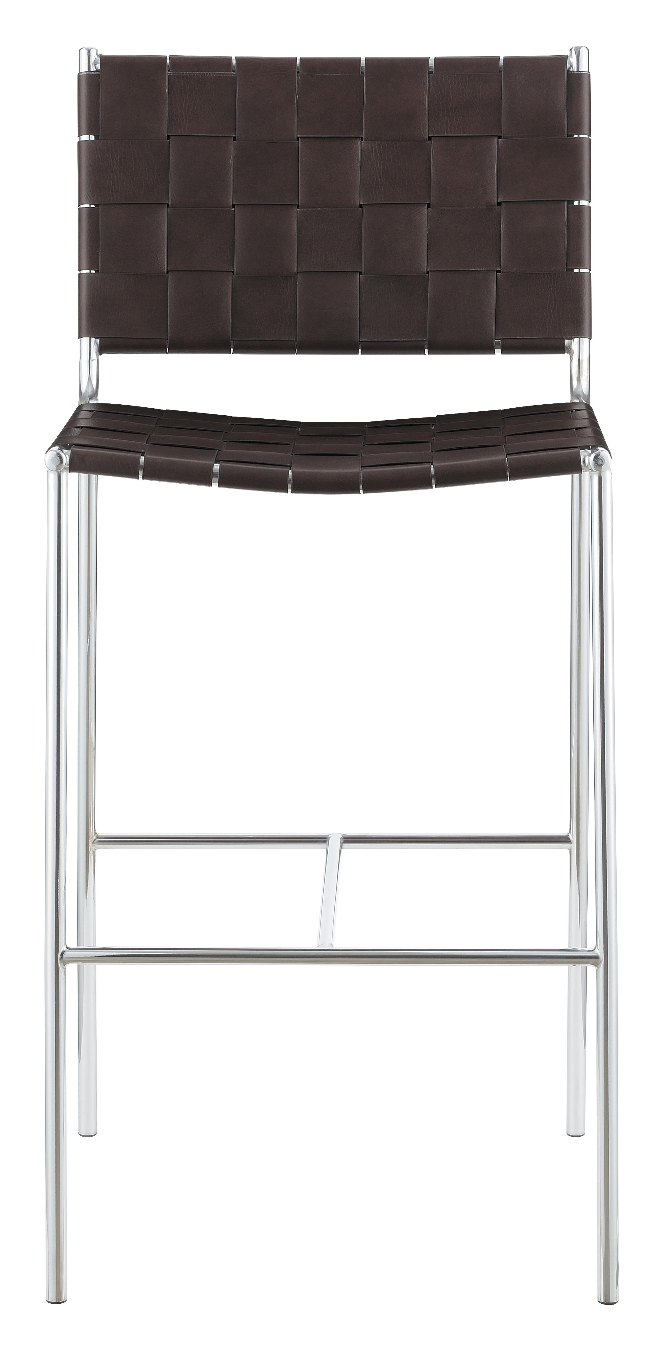 Contemporary Bar Stool 183584 183584 in Brown PVC