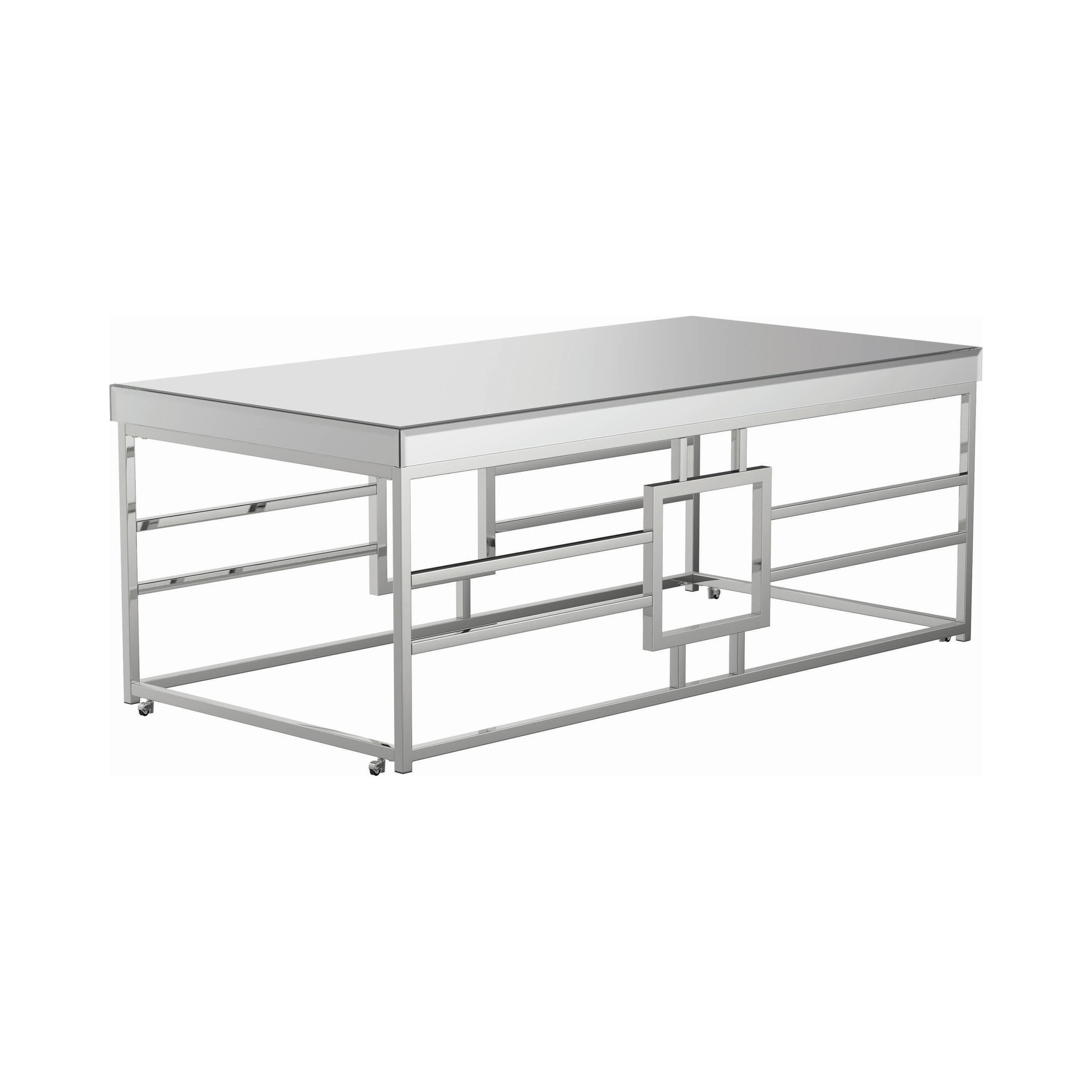 Contemporary Coffee Table 723078 723078 in Chrome 