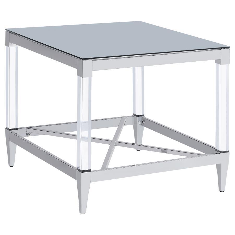 Contemporary, Modern End Table Lindley End Table 709727-ET 709727-ET in Chrome 