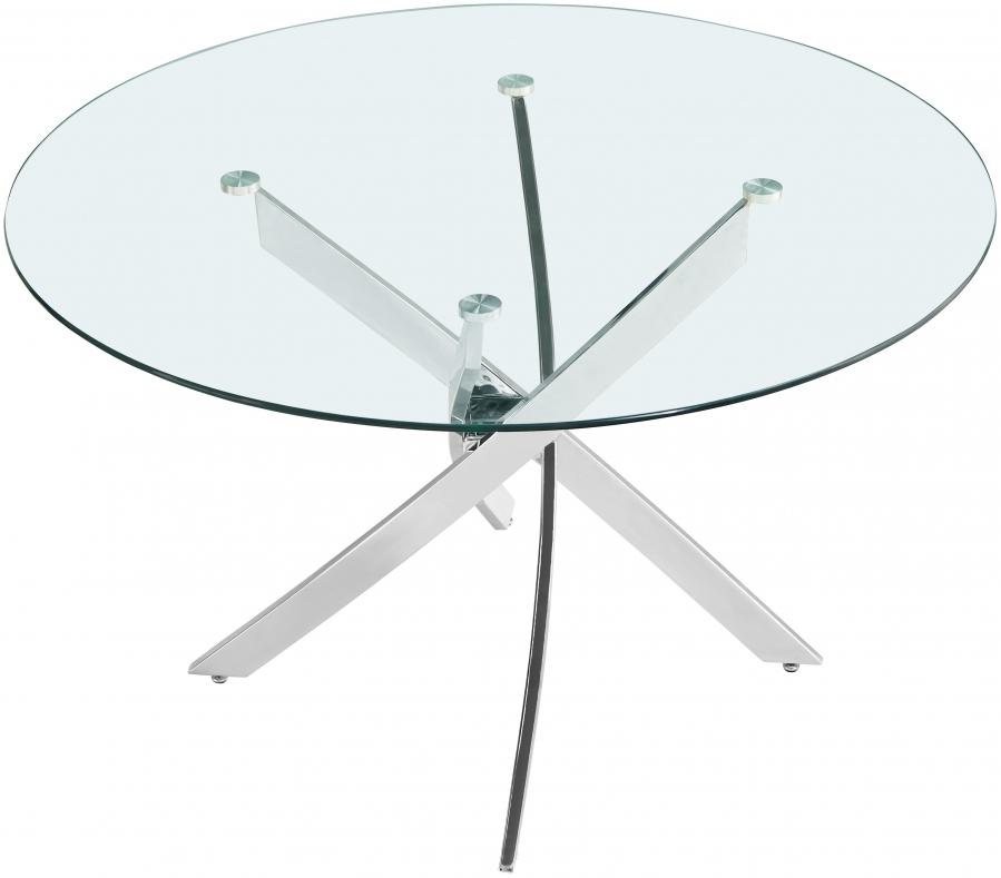 

    
Meridian Furniture Xander Round Dining Table 985-T-RT Dining Table Chrome 985-T-RT
