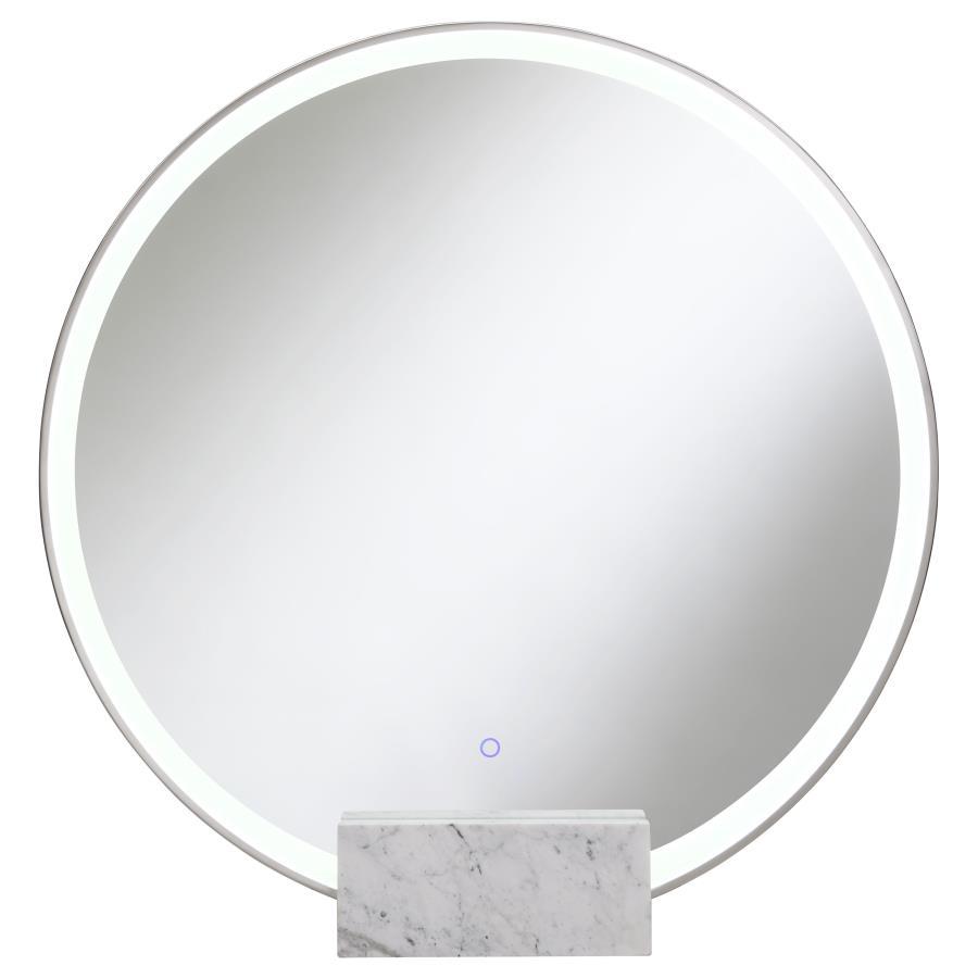 

    
Contemporary Chrome Metal Round Led Vanity Mirror Coaster Jocelyn 960960
