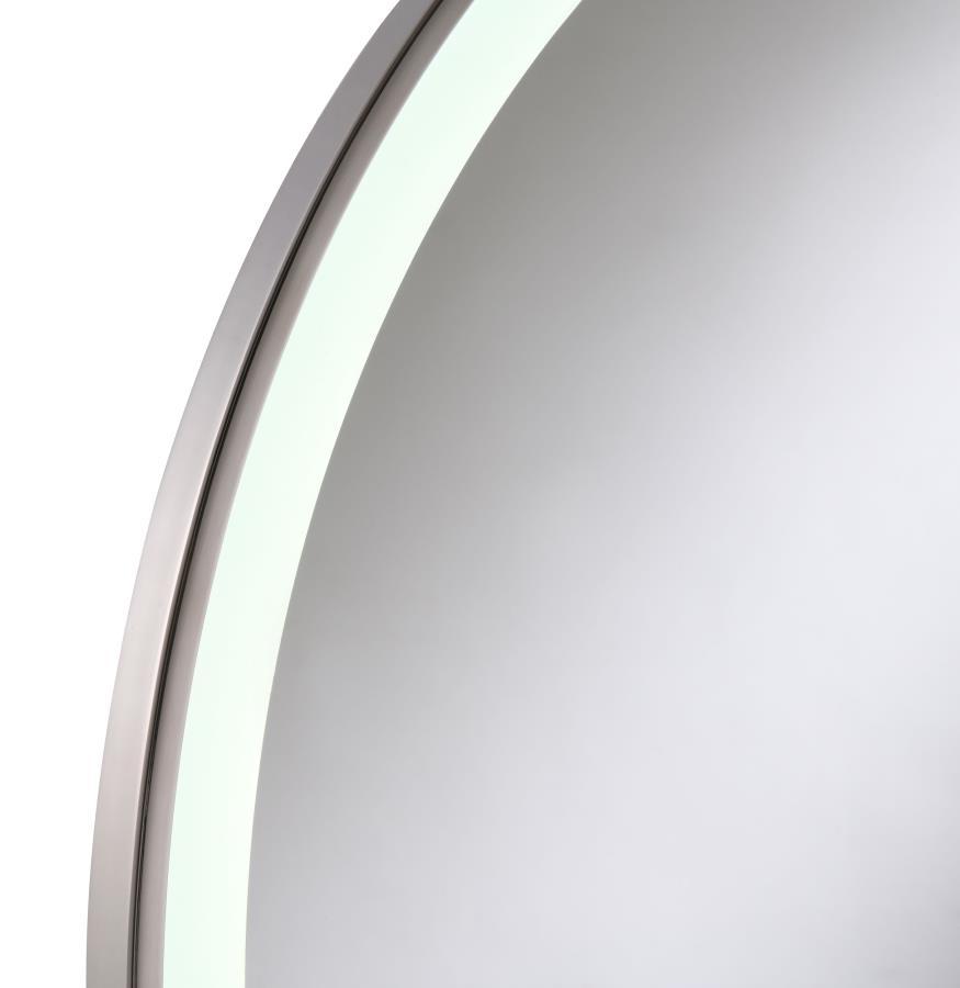 

    
Coaster Jocelyn Round Led Vanity Mirror 960960-M Mirror Chrome/Marble 960960-M
