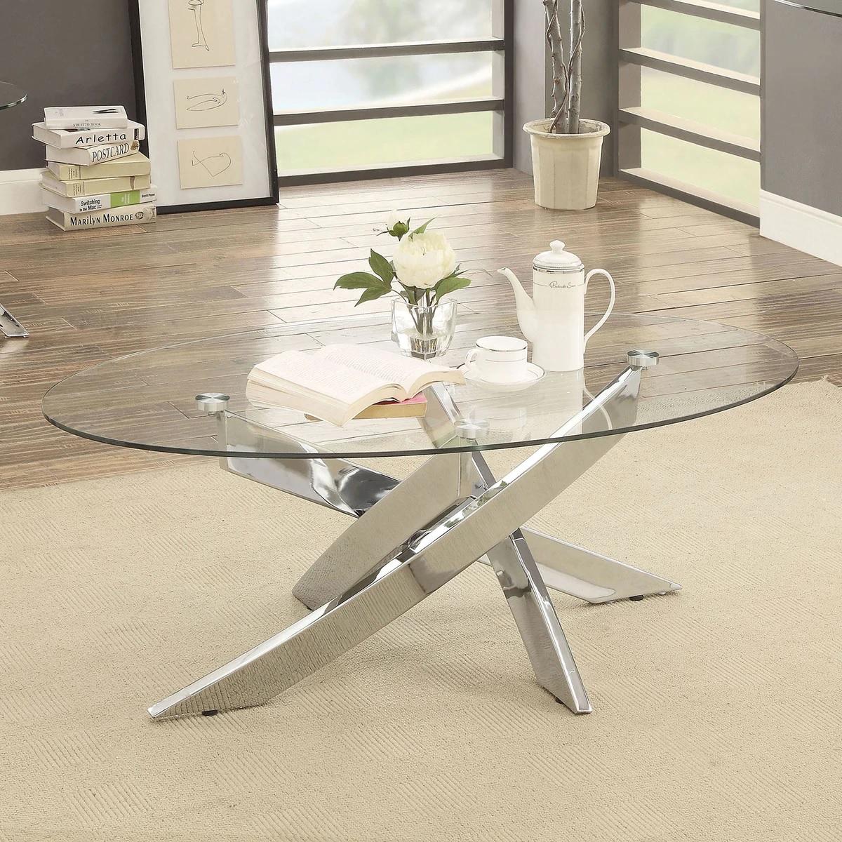 

    
CM4241-3PC Furniture of America Coffee Table End Table Sofa Table
