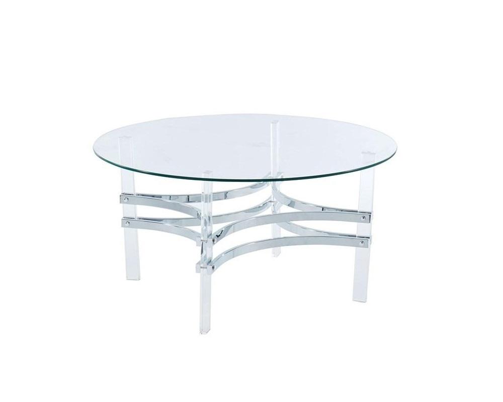 Contemporary Coffee Table CM4350C Tirso CM4350C in Chrome 