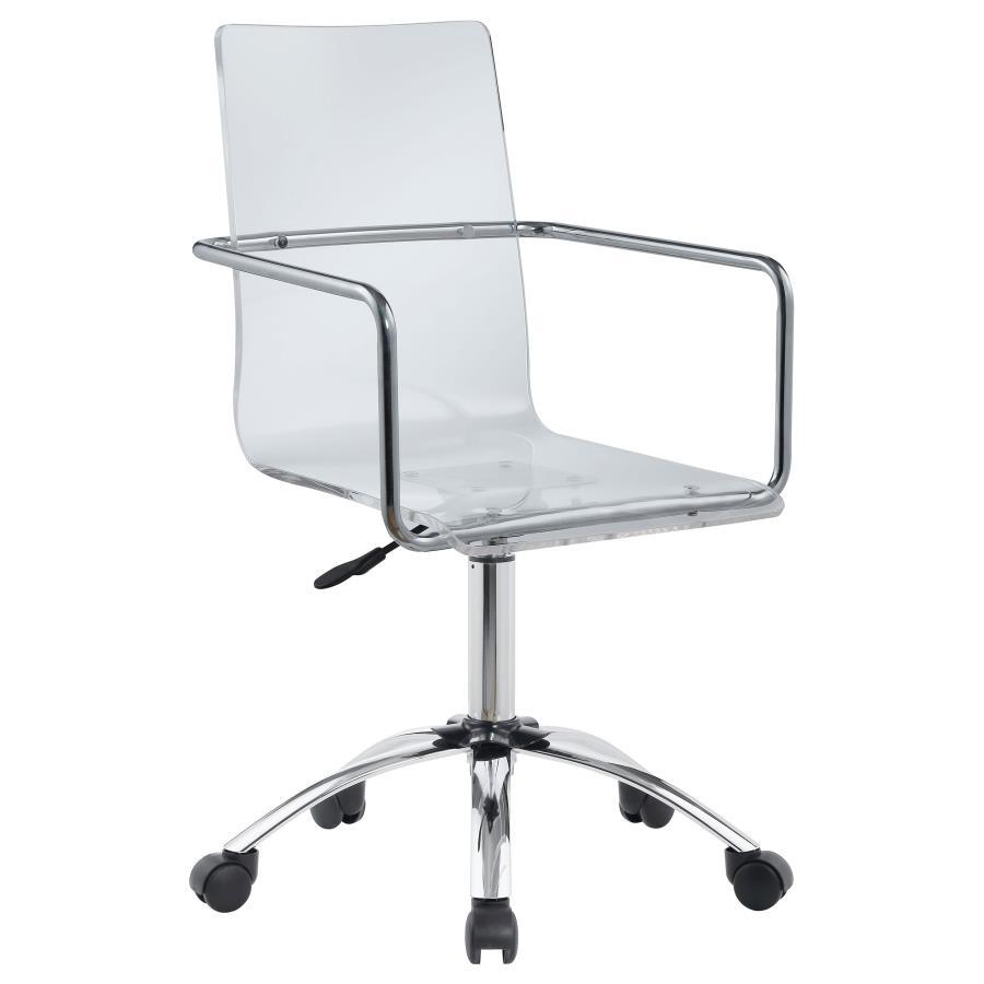

    
Contemporary Clear Acrylic Office Chair Coaster 801436 Amaturo
