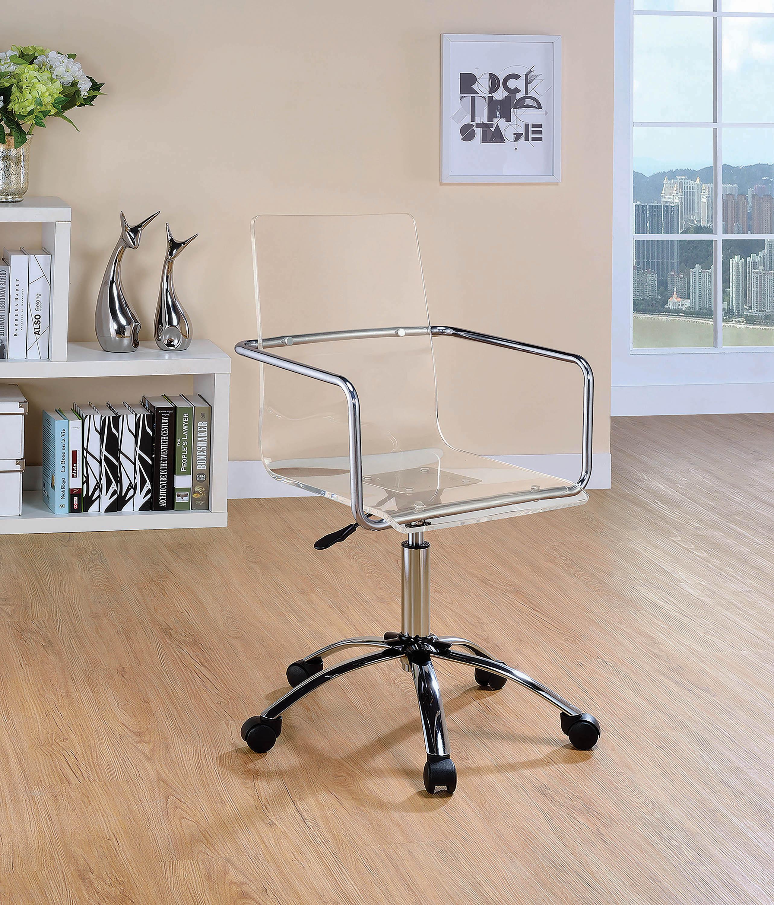 

    
801436 Contemporary Clear Acrylic Office Chair Coaster 801436 Amaturo
