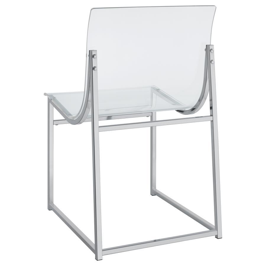 

    
121182-2PCS Contemporary Clear Acrylic Side Chair Set 2PCS Coaster Adino 121182
