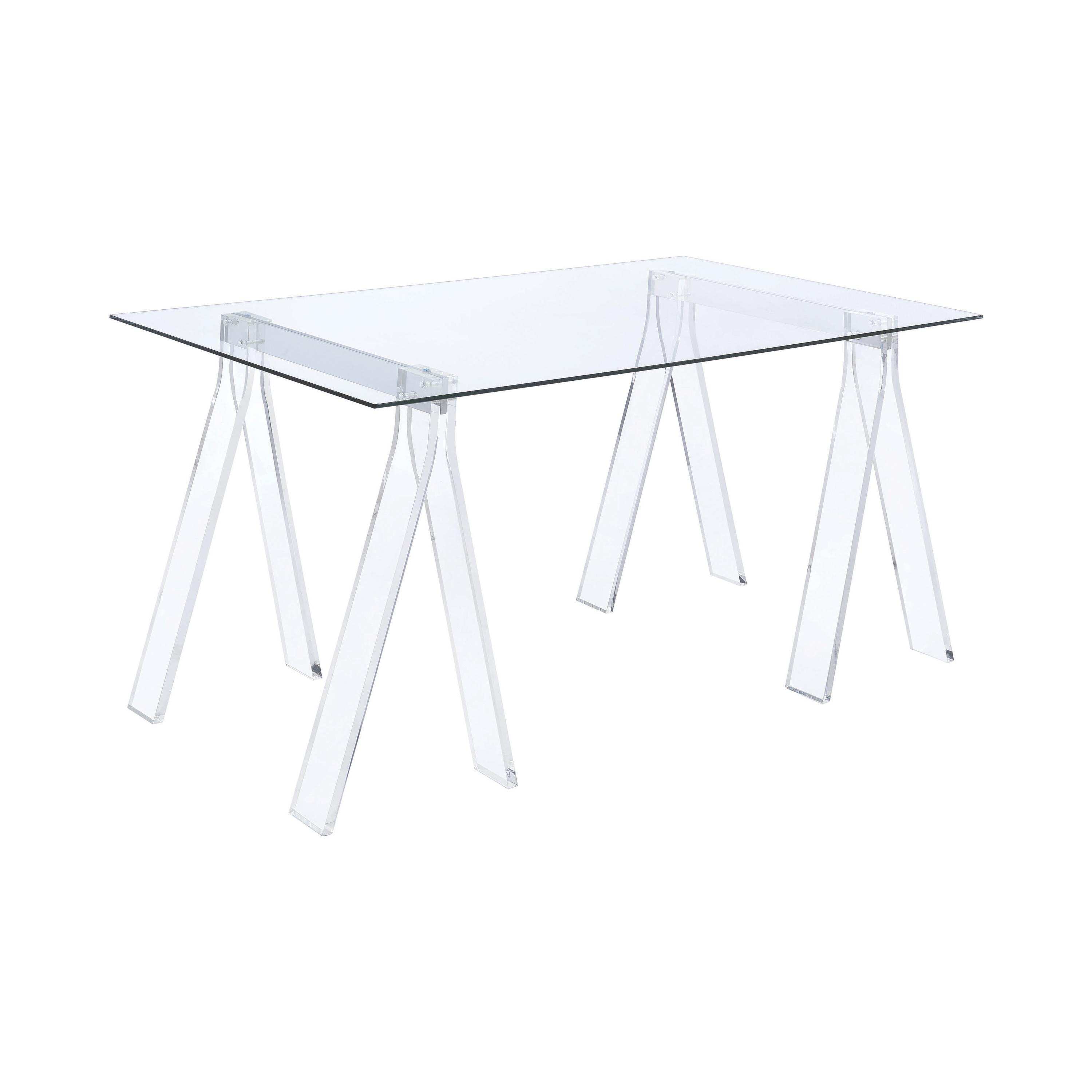 

    
Contemporary Clear Acrylic & Tempered Glass Writing Desk Coaster 801535 Amaturo
