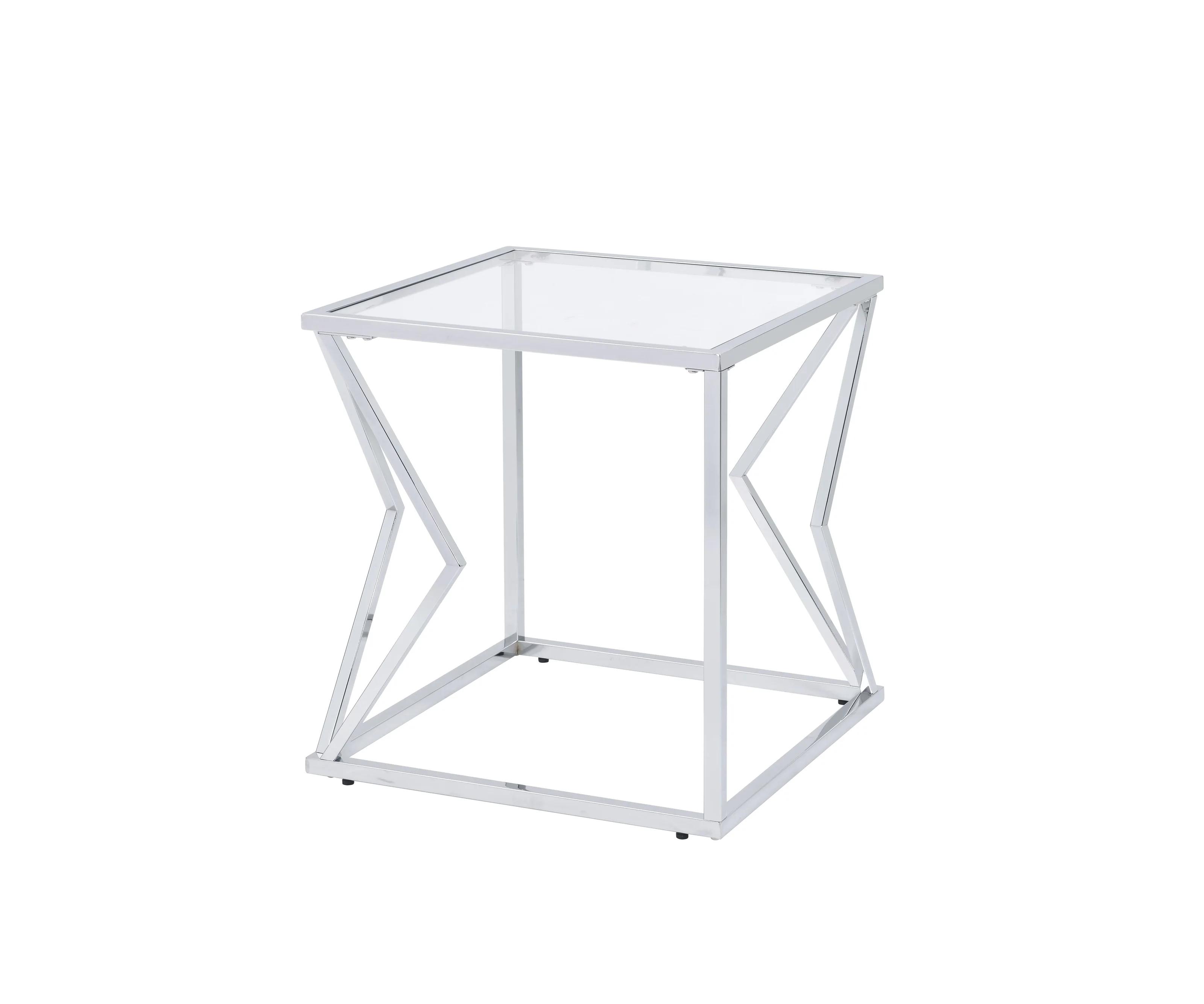 Contemporary End Table Virtue 83482 in Clear 