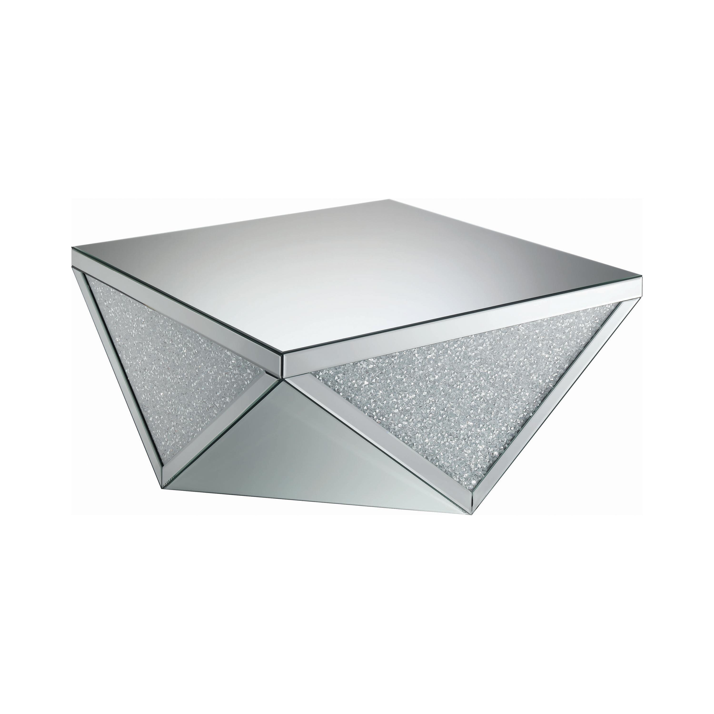 

    
Contemporary Clear Mirror Coffee Table Coaster 722508
