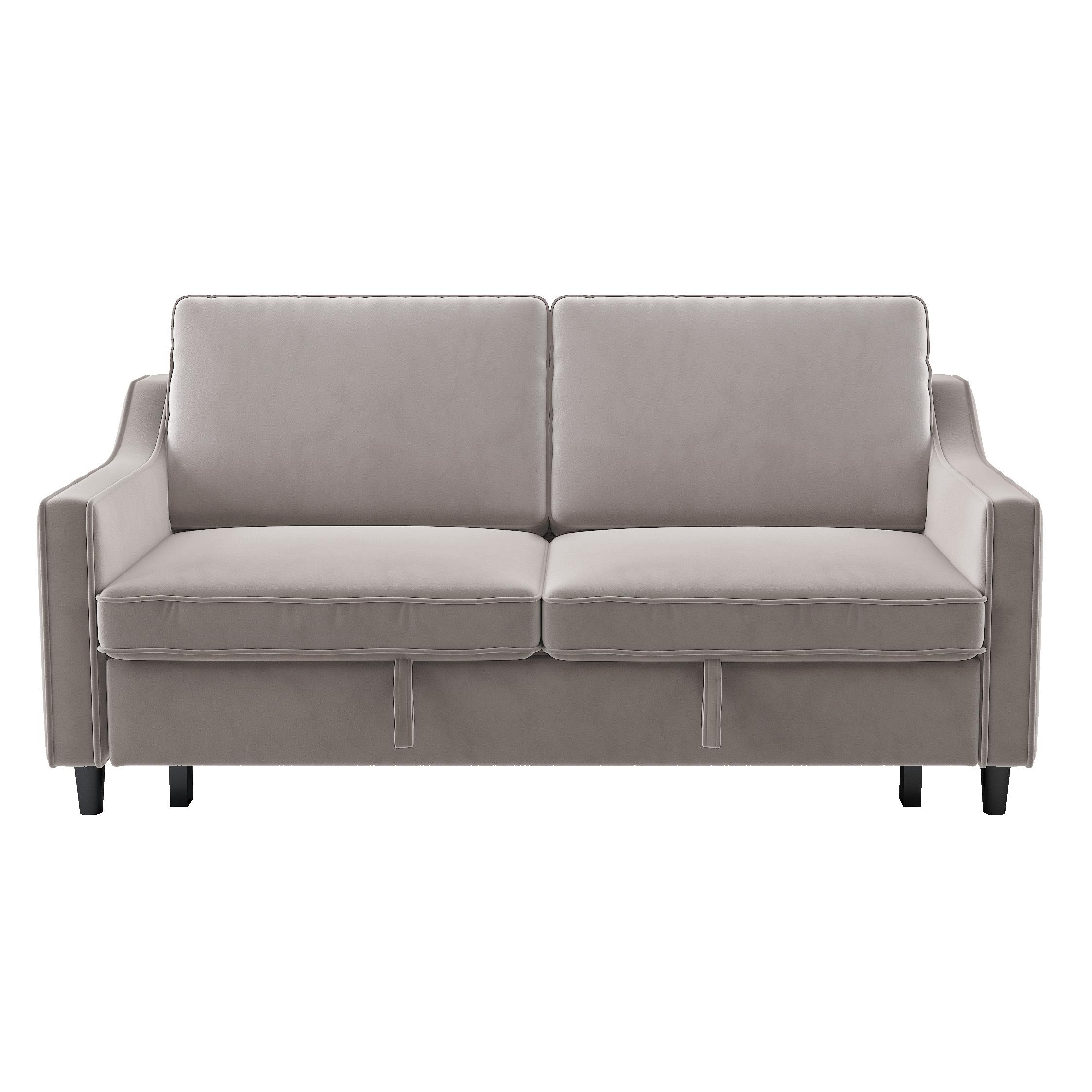 Contemporary Sofa 9428CB-3CL Adelia 9428CB-3CL in Cobblestone Velvet