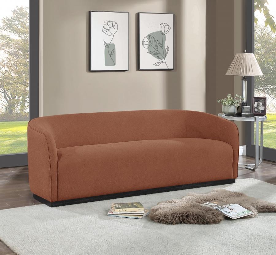 

    
Contemporary Cognac Engineered Wood Sofa Meridian Furniture Mylah 675Cognac-S
