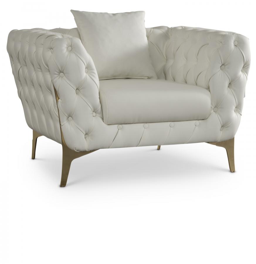 

    
Contemporary Cream Engineered Wood Chair Meridian Furniture Aurora 682Cream-C
