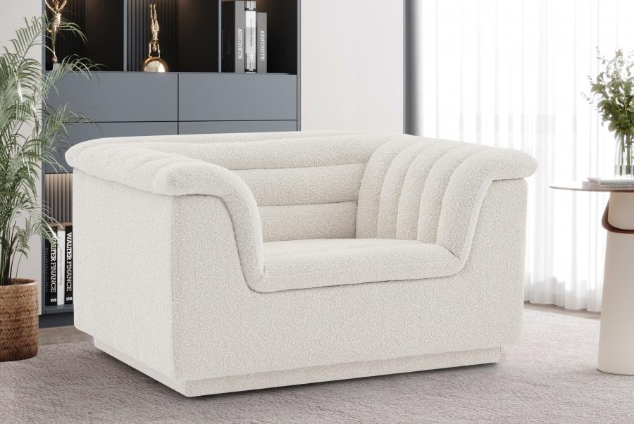 

    
Contemporary Cream Engineered Wood Chair Meridian Furniture Cascade 191Cream-C
