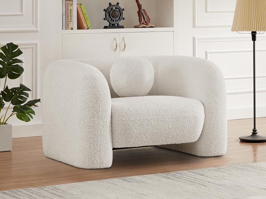 

    
Contemporary Cream Engineered Wood Chair Meridian Furniture Emory 139Cream-C
