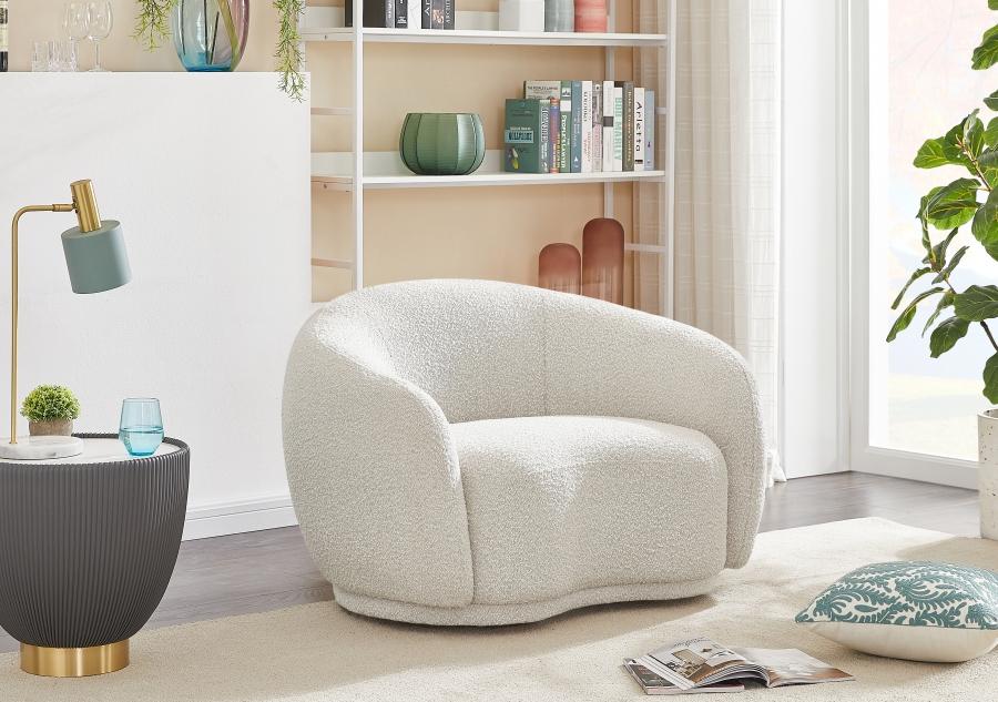

    
Contemporary Cream Engineered Wood Chair Meridian Furniture Hyde 693Cream-C
