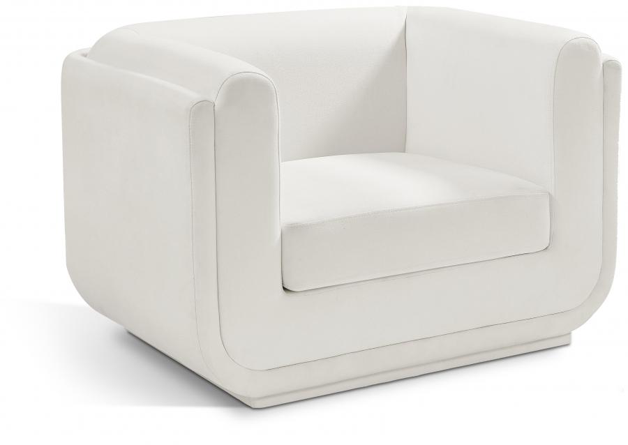 

    
Contemporary Cream Engineered Wood Chair Meridian Furniture Kimora 151Cream-C
