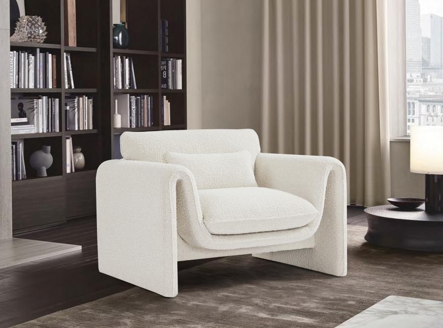 

    
Contemporary Cream Engineered Wood Chair Meridian Furniture Stylus 198Cream-C
