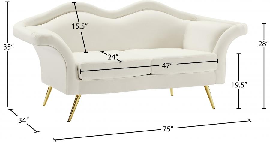 

    
 Shop  Contemporary Cream Engineered Wood Living Room Set 2PCS Meridian Furniture Lips 607Cream-S-2PCS
