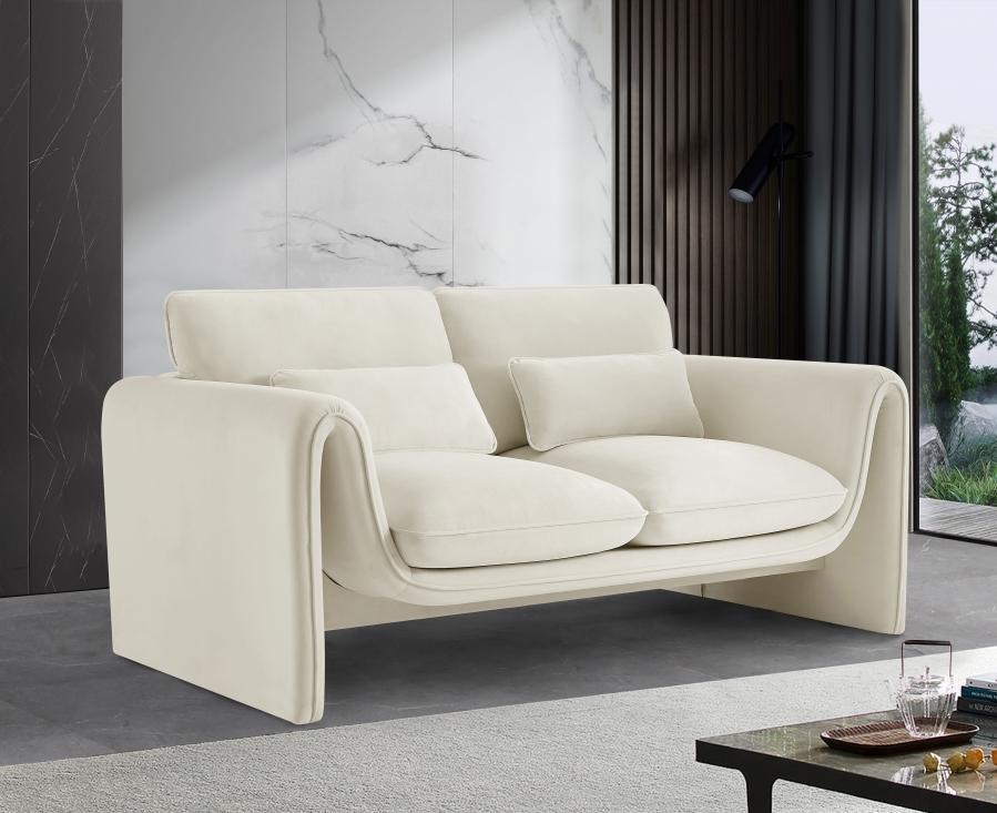 

    
Contemporary Cream Engineered Wood Living Room Set 2PCS Meridian Furniture Sloan 199Cream-S-2PCS
