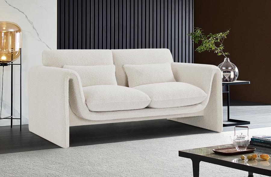 

    
 Photo  Contemporary Cream Engineered Wood Living Room Set 2PCS Meridian Furniture Stylus 198Cream-S-2PCS
