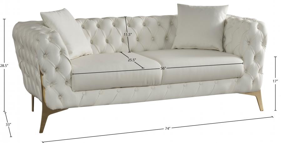 

    
 Shop  Contemporary Cream Engineered Wood Living Room Set 3PCS Meridian Furniture Aurora 682Cream-S-3PCS
