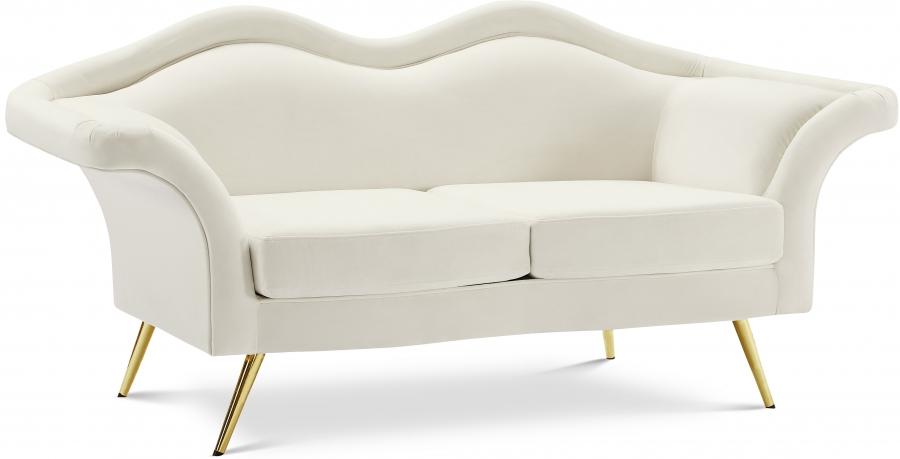 

    
Contemporary Cream Engineered Wood Loveseat Meridian Furniture Lips 607Cream-L
