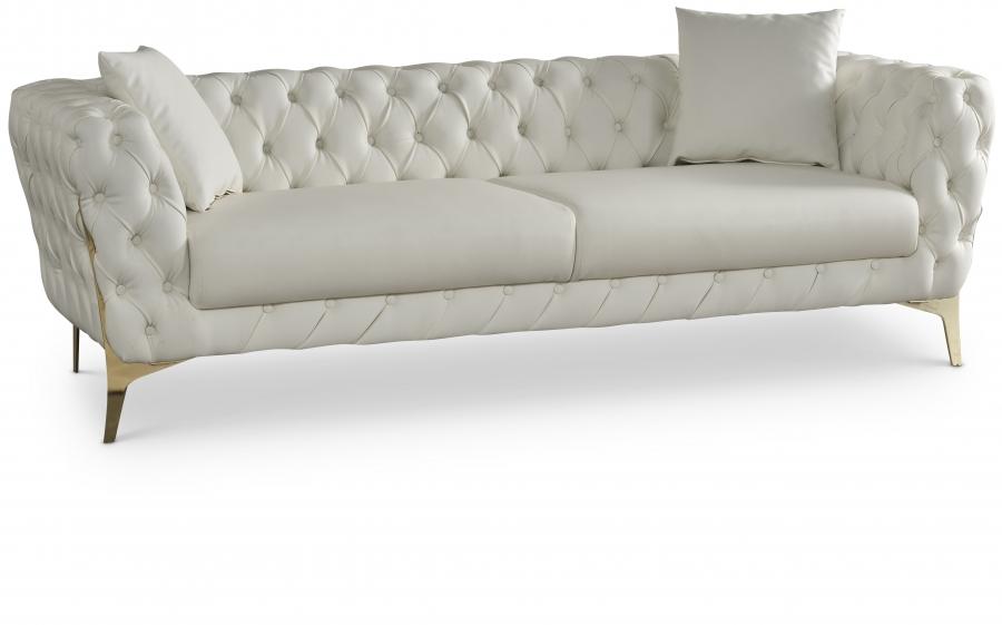 

    
Contemporary Cream Engineered Wood Sofa Meridian Furniture Aurora 682Cream-S

