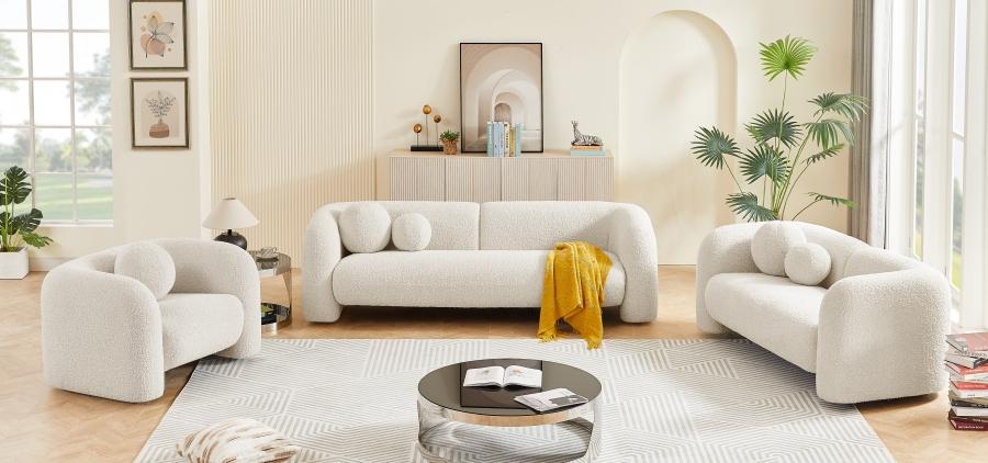 

    
 Photo  Contemporary Cream Engineered Wood Sofa Meridian Furniture Emory 139Cream-S
