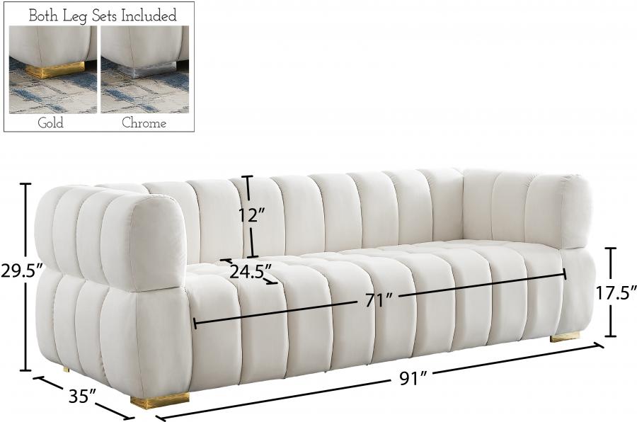 

    
 Photo  Contemporary Cream Engineered Wood Sofa Meridian Furniture Gwen 670Cream-S
