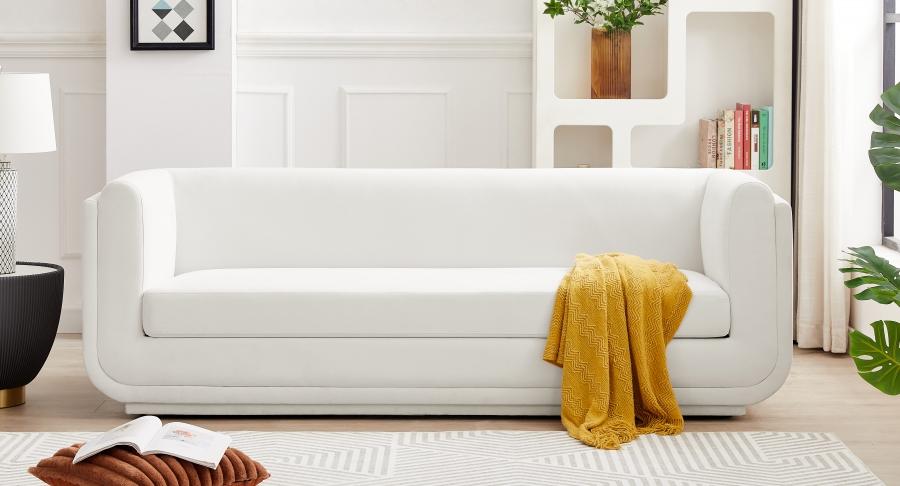 

    
Contemporary Cream Engineered Wood Sofa Meridian Furniture Kimora 151Cream-S
