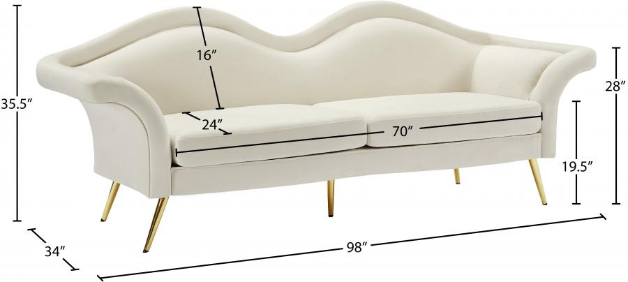 

    
 Order  Contemporary Cream Engineered Wood Sofa Meridian Furniture Lips 607Cream-S
