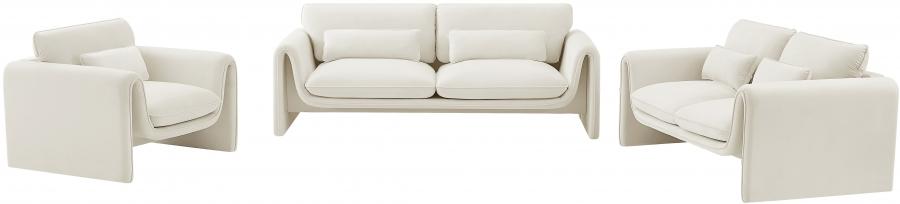 

    
 Order  Contemporary Cream Engineered Wood Sofa Meridian Furniture Sloan 199Cream-S
