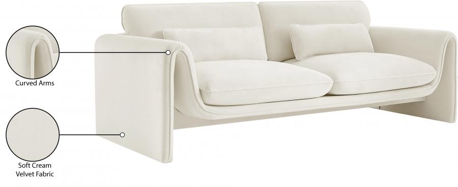 

    
199Cream-S Contemporary Cream Engineered Wood Sofa Meridian Furniture Sloan 199Cream-S
