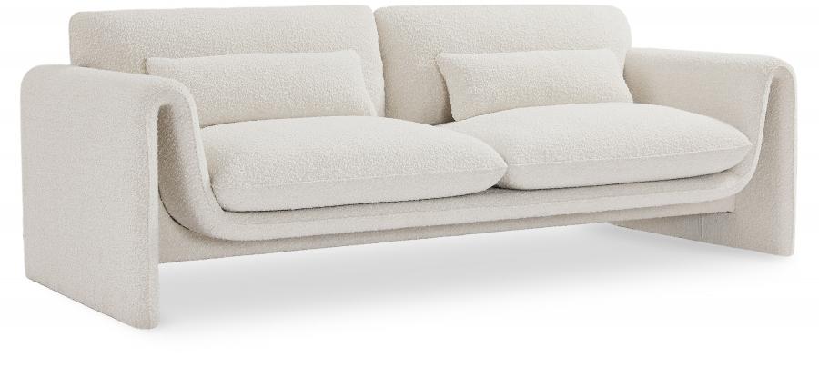 

    
Contemporary Cream Engineered Wood Sofa Meridian Furniture Stylus 198Cream-S
