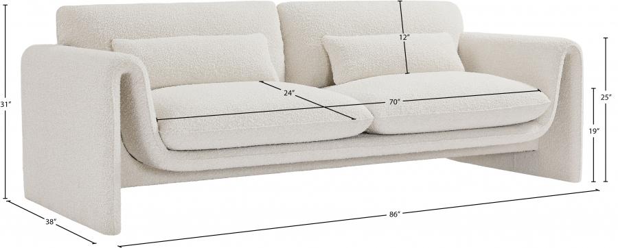 

    
198Cream-S Contemporary Cream Engineered Wood Sofa Meridian Furniture Stylus 198Cream-S
