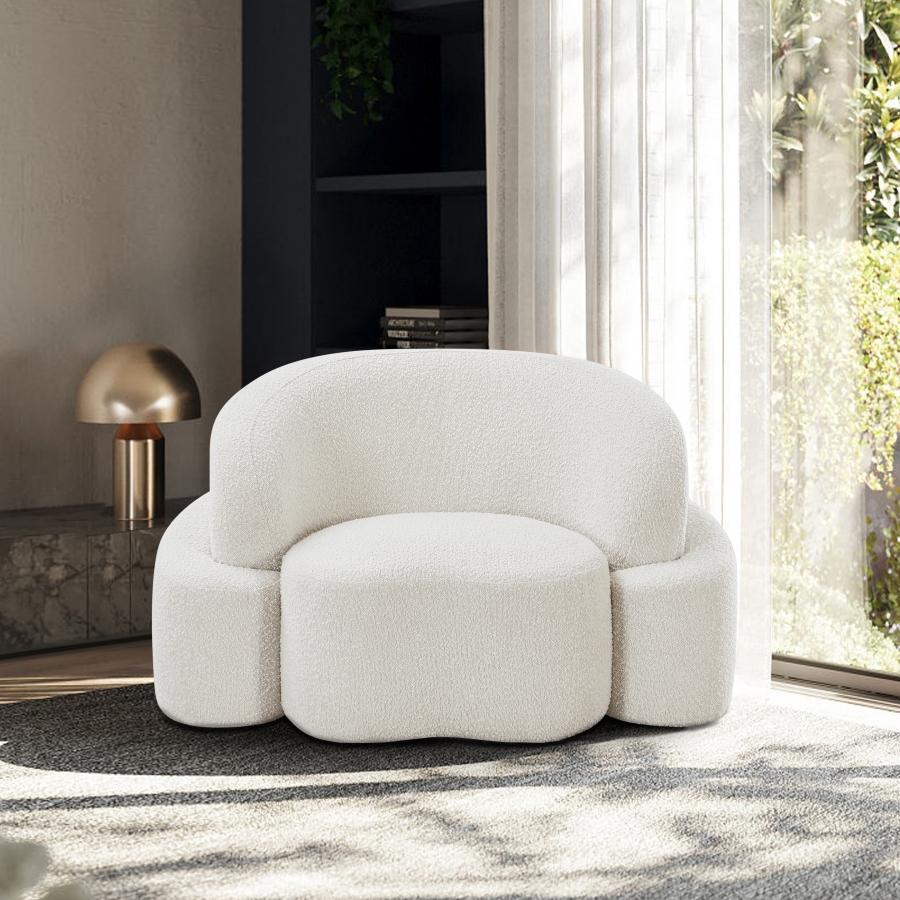 

    
Contemporary Cream Eucalyptus Wood Chair Meridian Furniture Principessa 108Cream-C
