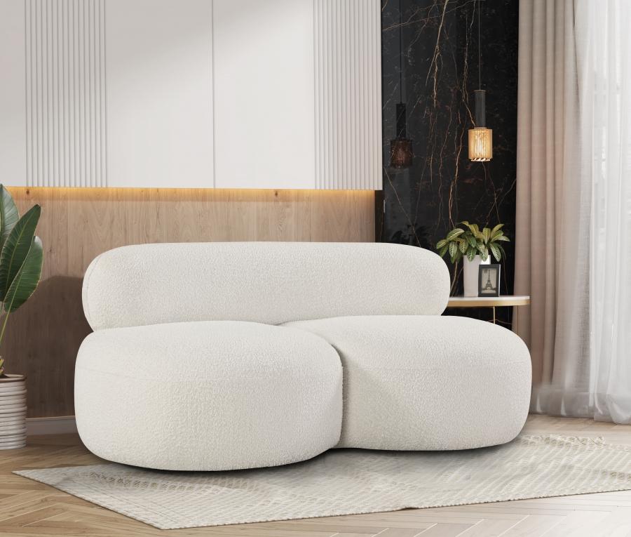 

    
Contemporary Cream Eucalyptus Wood Living Room Set 2PCS Meridian Furniture Venti 140Cream-S-2PCS
