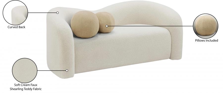 

                    
Buy Contemporary Cream Eucalyptus Wood Loveseat Meridian Furniture Kali 186Cream-L
