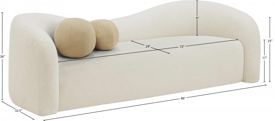 

                    
Buy Contemporary Cream Eucalyptus Wood Sofa Meridian Furniture Kali 186Cream-S

