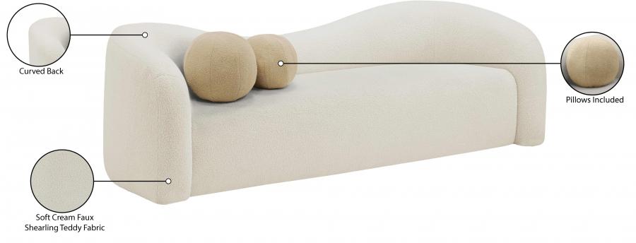 

    
186Cream-S Contemporary Cream Eucalyptus Wood Sofa Meridian Furniture Kali 186Cream-S
